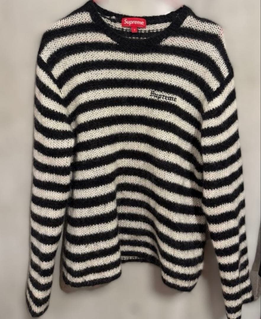 Supreme ストライプ モヘアセーター　Sサイズ