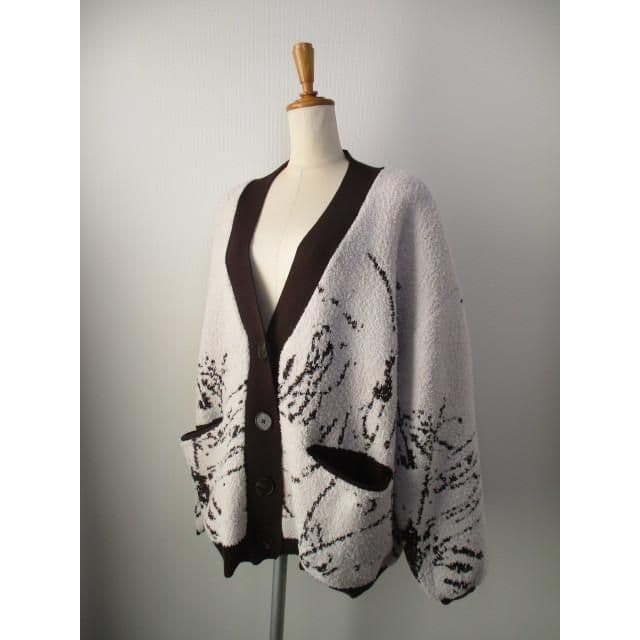ayane アヤン ニットジャガードモフモフカーディガン