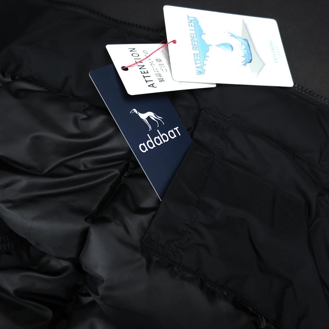 アダバット ADABAT NAVY 撥水 ジェットブラック ダウンベスト 黒 S