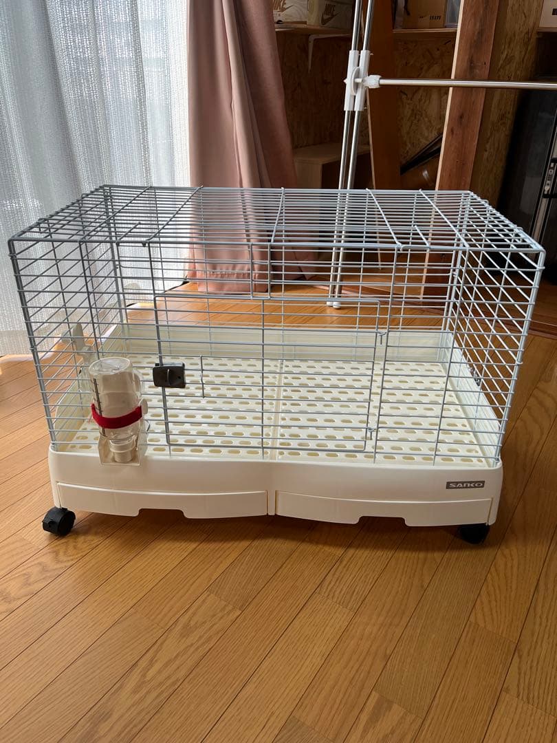 小動物ケージ　イージーホーム80 三晃商会　ホワイトケージ キャスター付き