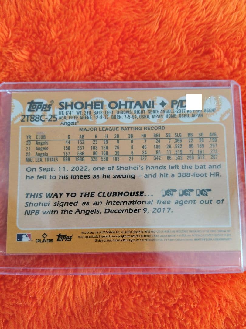 M*5様 150枚限定 大谷翔平 2023 Topps Chrome BLUE