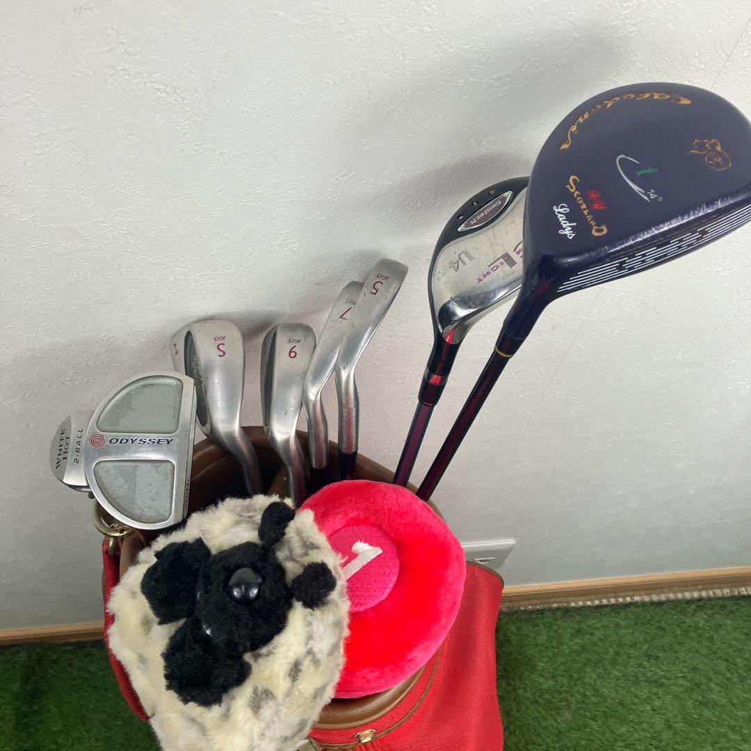 初心者向け レディース ゴルフセット 練習用　可愛い　ハーフ用