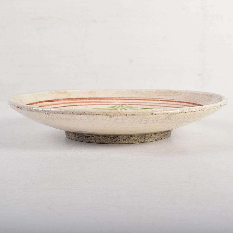 中国　赤絵　魚藻文盤　皿　V　R8757