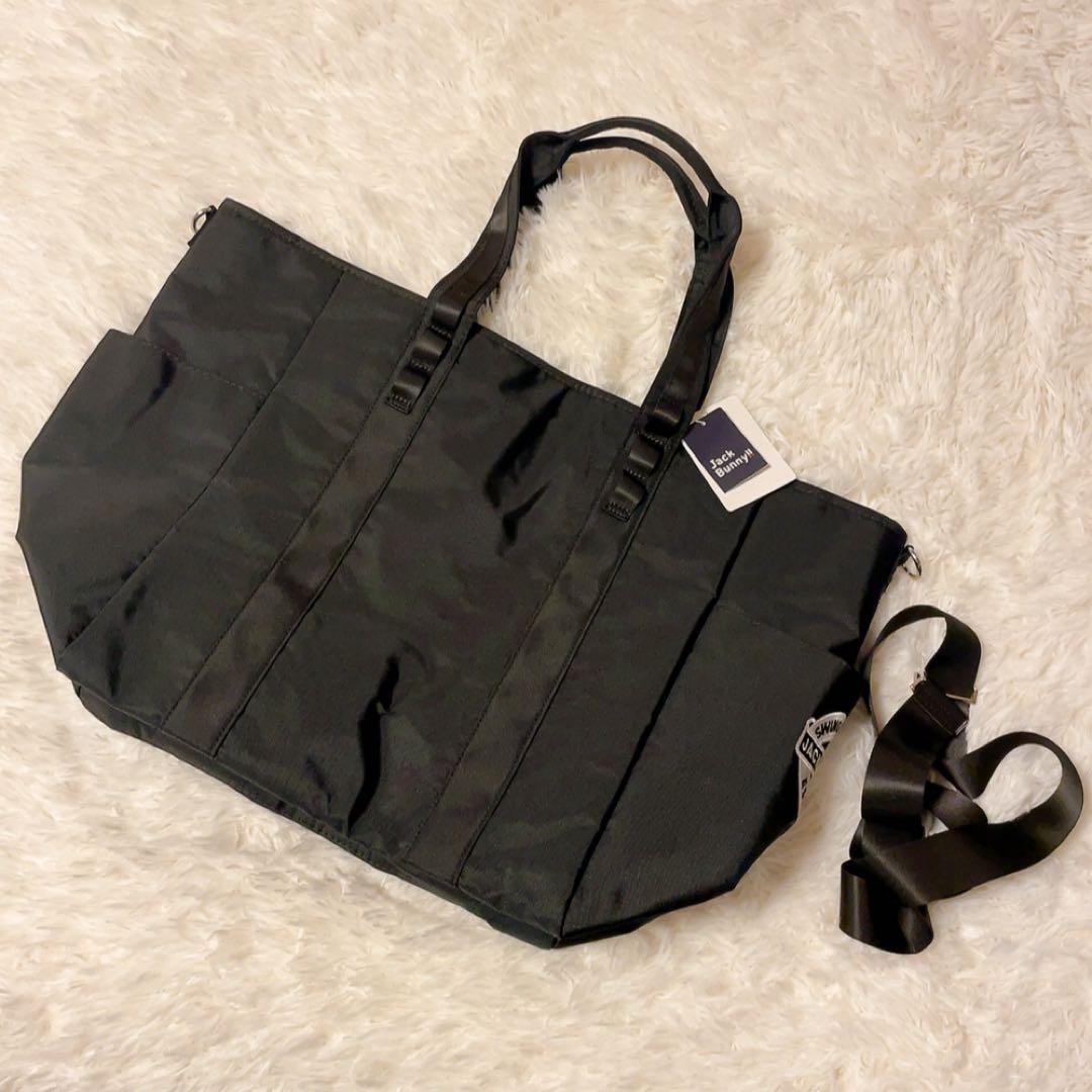 タグ付新品未使用　JACKBUNNYジャックバニー　ゴルフバッグ　ストラップ　黒