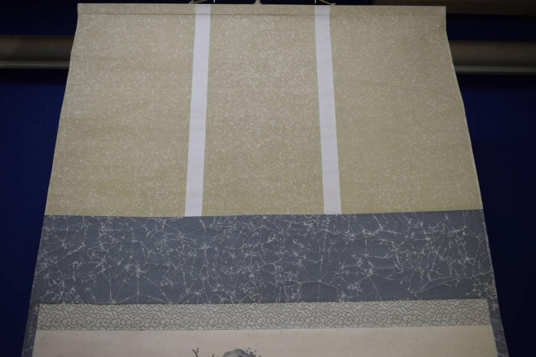 真作/叟山/菅田大池修築之絵/武士絵/布袋屋掛軸HH-889