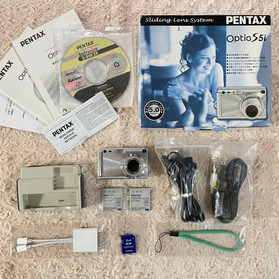 訳有特価✨PENTAX Optio s5i✨動作確認済 スマホ転送OK 可愛い♪