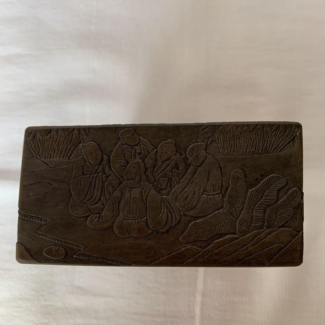 中国澄泥硯（ちょうでいけん）書道具　水墨画・仮名・細字・写経等に