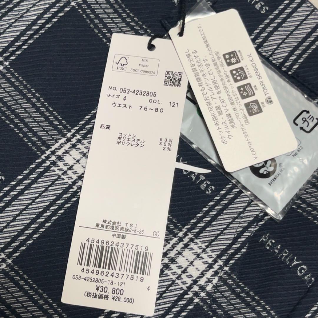 新品タグ付　 パーリーゲイツ 2024年　近年 ストレッチハーフパンツ チェック