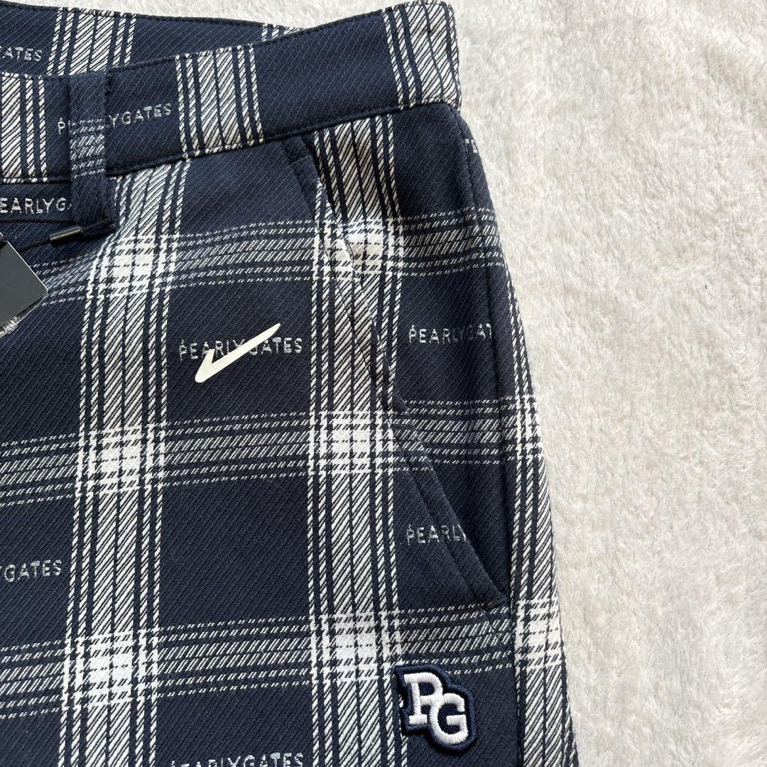 新品タグ付　 パーリーゲイツ 2024年　近年 ストレッチハーフパンツ チェック