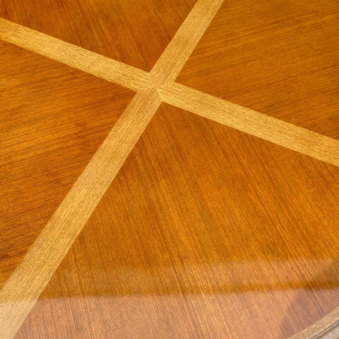 HR221 【希少ビンテージ】maruni 美しい螺旋柱　カービング　テーブル