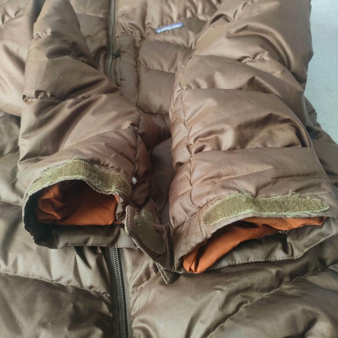 Patagonia ダウンジャケット ブラウン メンズS フーデッド パイプ