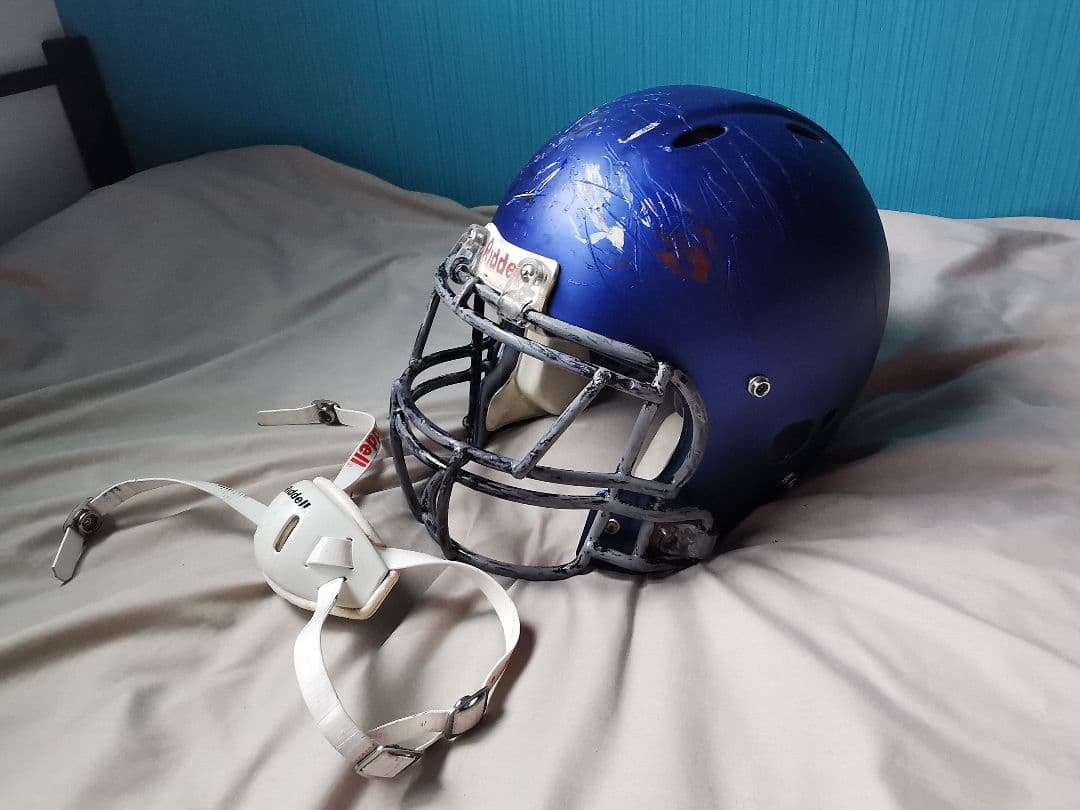 Riddell アメリカンフットボールヘルメット 青 サイズL