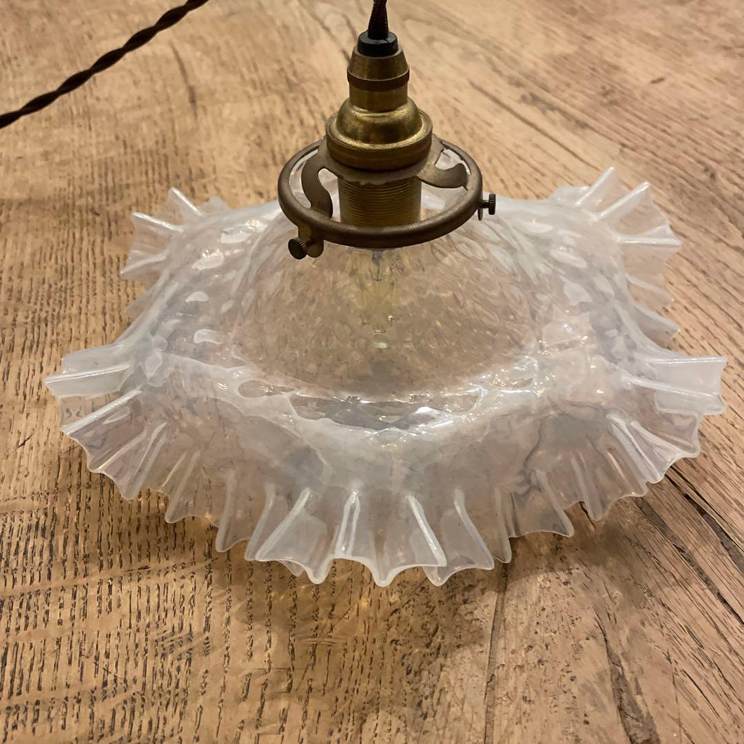 アンティーク　照明　オパールセント