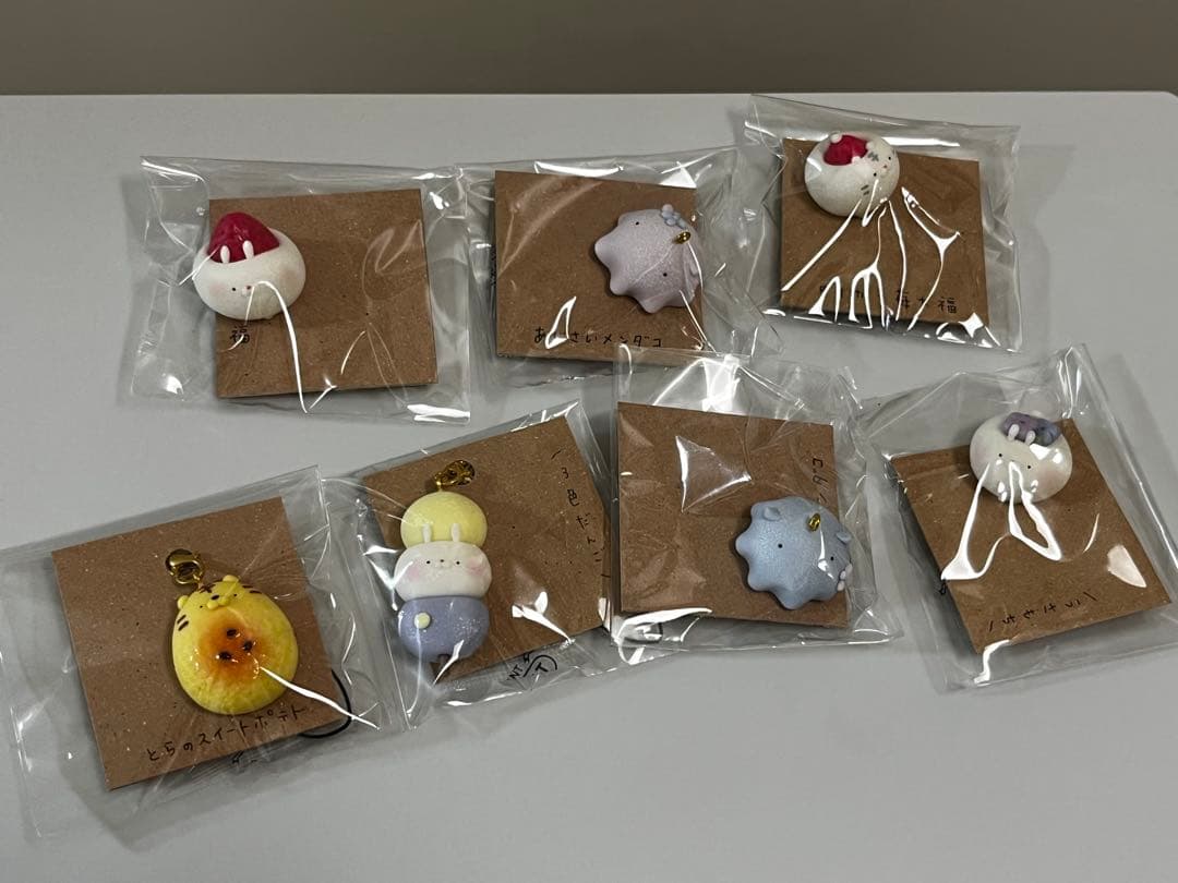 ぽぼっとさん。　粘土細工　8点セット