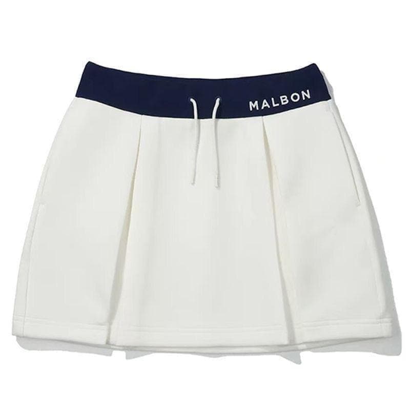 白色M マルボンゴルフ スカート MALBON GOLF スポーツスカート