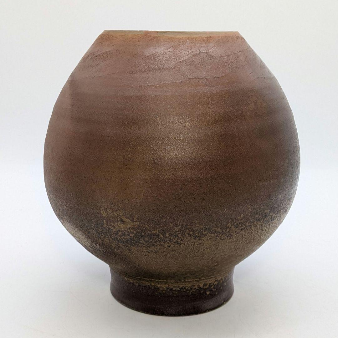 大平誠之助 備前焼 壺 共箱栞 壷 花器 フラワーベース 花入 花生 花瓶 置物