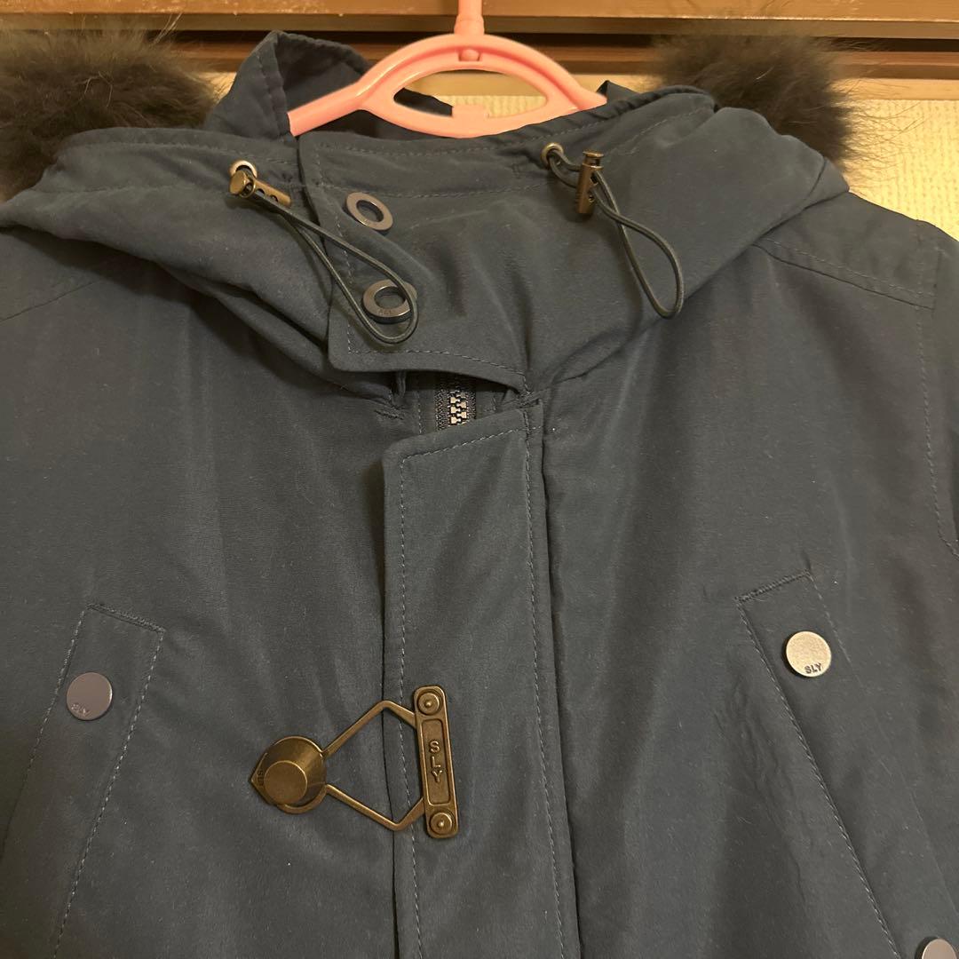 ネイビー ファー付きモッズコート N3B ハーフコート