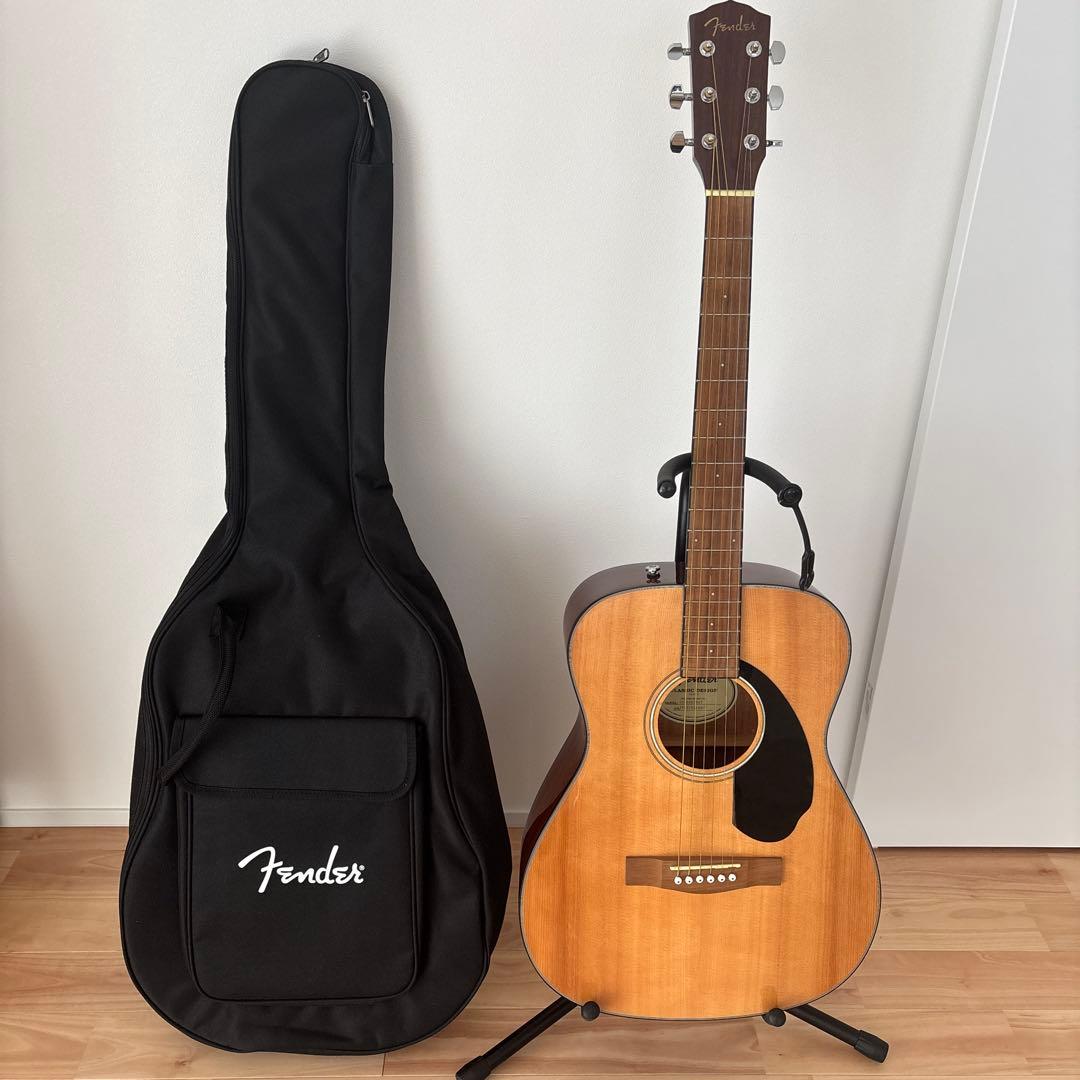 Fender アコースティックギター ギターケース、ギタースタンド付き