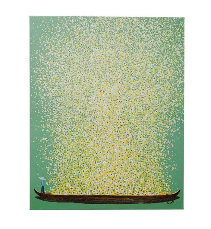 ＫＡＲＥ フラワーボート　グリーンイエロー　100×80 cm