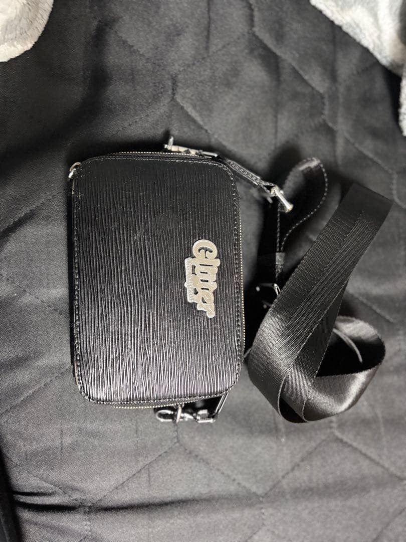 glitter ブラックショルダーバッグ