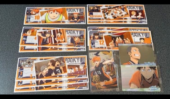 ハイキュー 烏野 影山 日向 月島 西谷 菅原 ステッカー ファイル 缶バ 特典