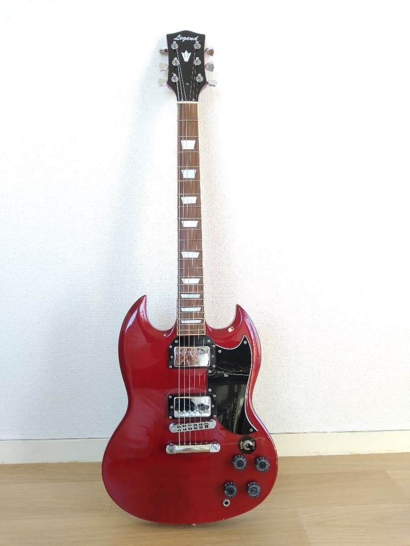 中古 Legend エレキギター 赤 ソフトケース付き