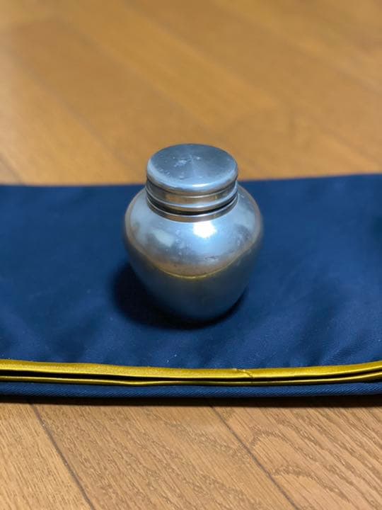 お値下げ【煎茶道具】　英祥堂　錫製　　茶筒