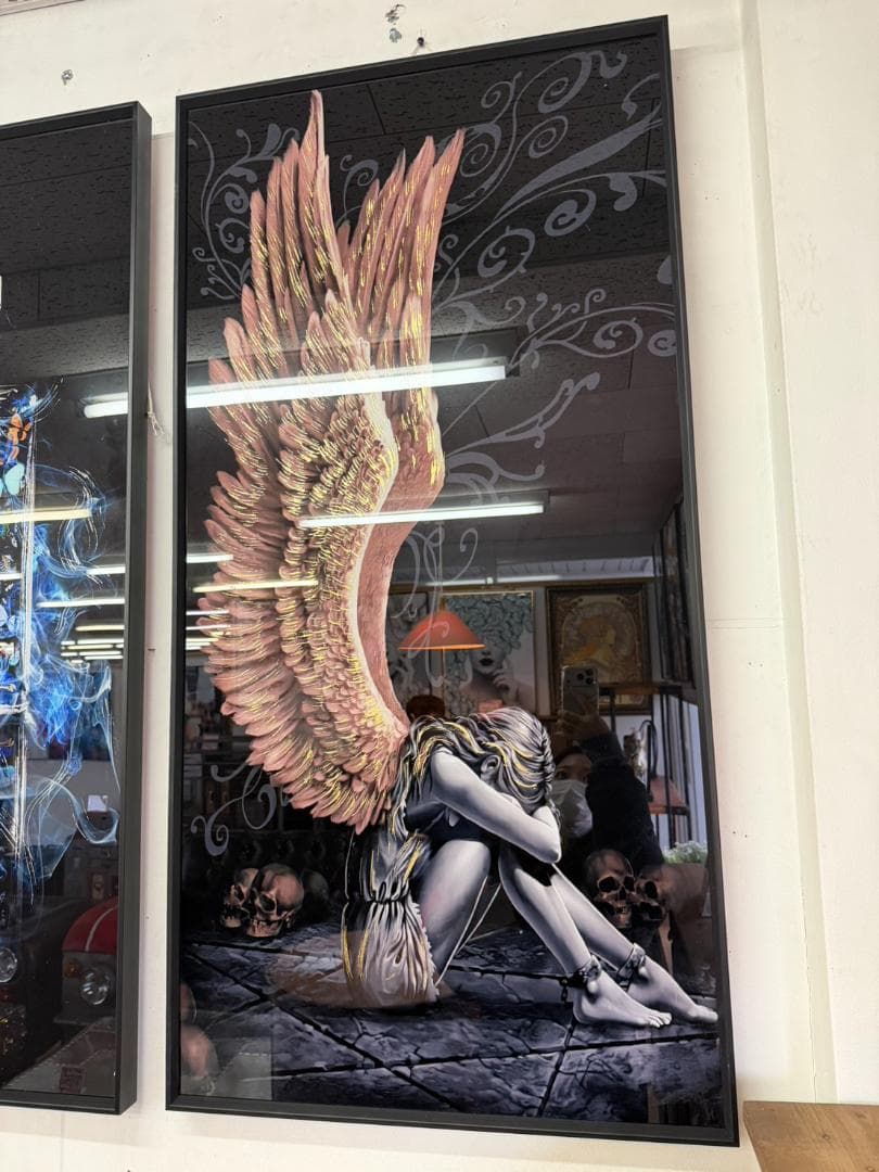 アートパネル　天使　エンジェル　ダーク　巨大　アート　絵画　絵　ポスター　壁掛け