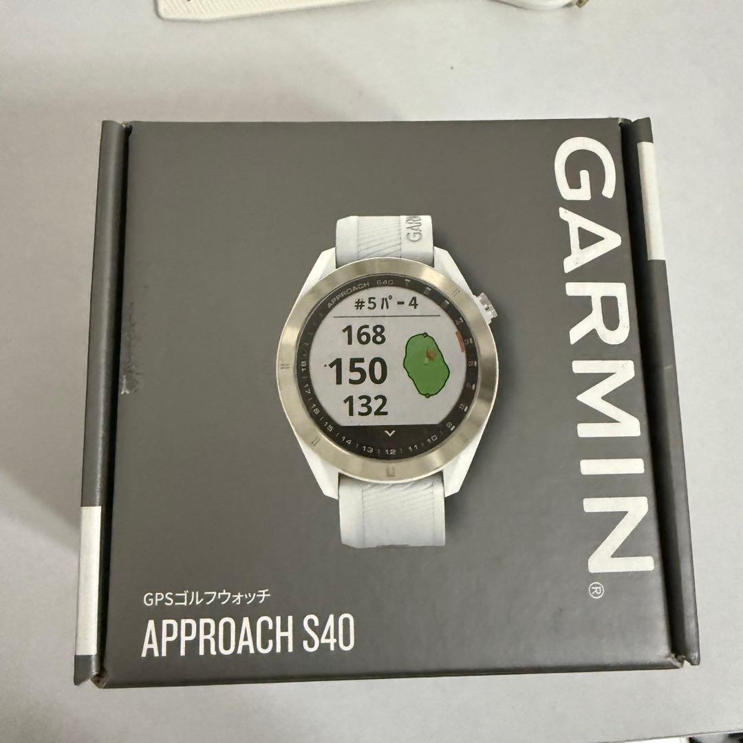 GARMIN APPROACH S40 GPSゴルフウォッチ　ホワイト　稼動品