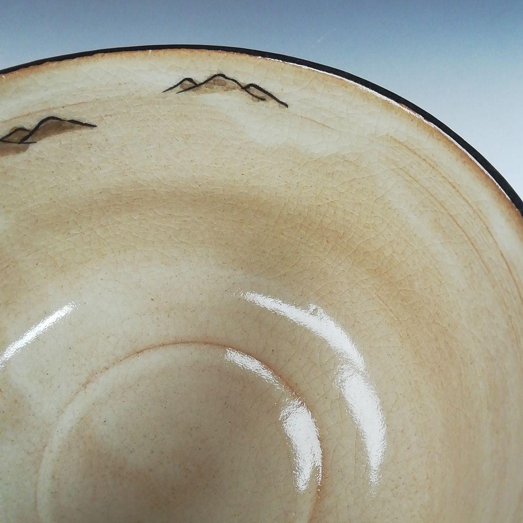 Ｔ７８０　茶碗　『熊野路』『紀州焼』『葵窯　寒川栖豊』　共箱　抹茶碗　茶道具