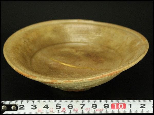 唐津 平 皿 φ13.5cm 骨董品(A422)