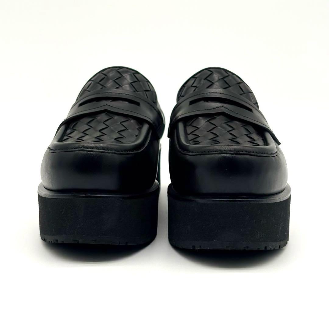 【美品】BOTTEGA VENETA 厚底　イントレチャート　ローファー