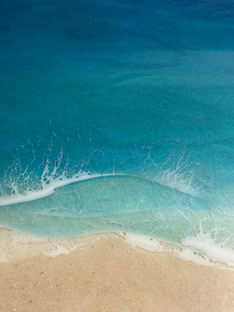 まぁ　30×90 オーシャンレジンアート