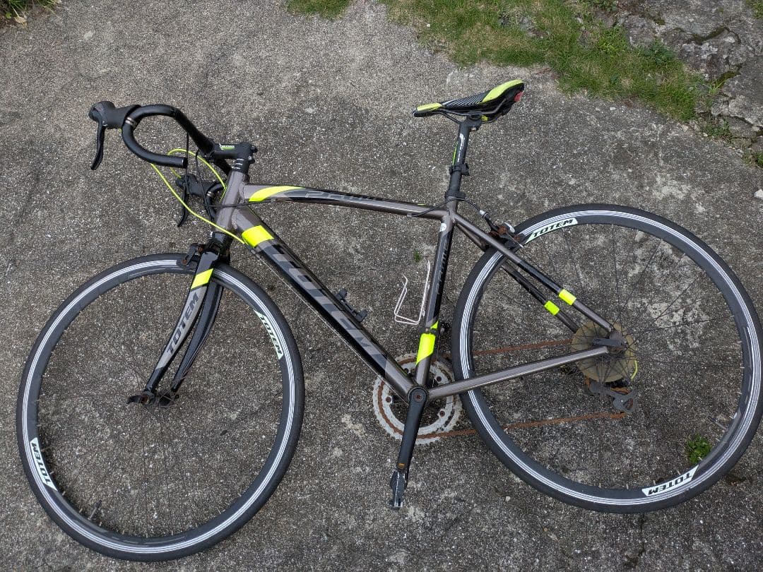 TOTEM ロードバイク グレー/イエロー アルミ製
