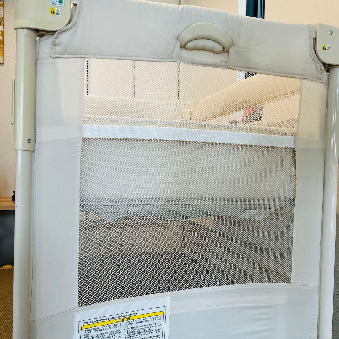 Aprica アップリカ ココネルエアー ホワイト 折り畳みベビーベッド