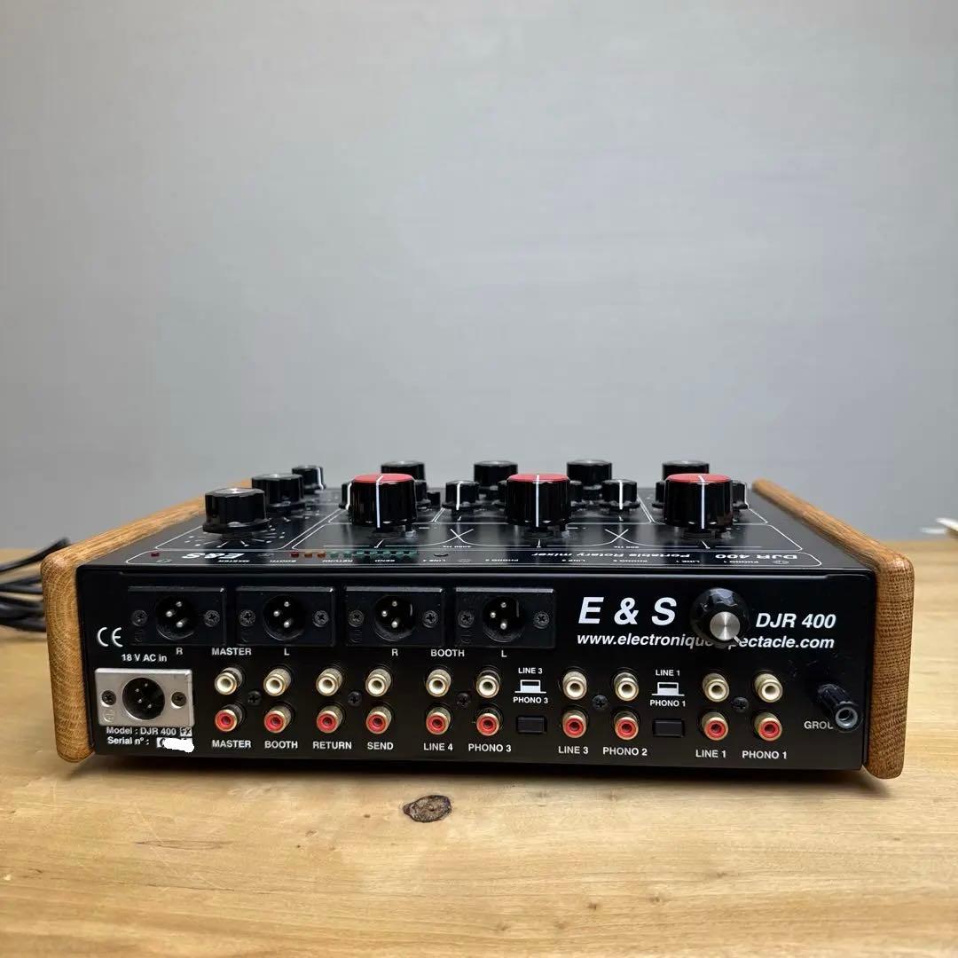 希少E&S DJR-400FX 名機ロータリーミキサー 赤GSAノブ 木製パネル