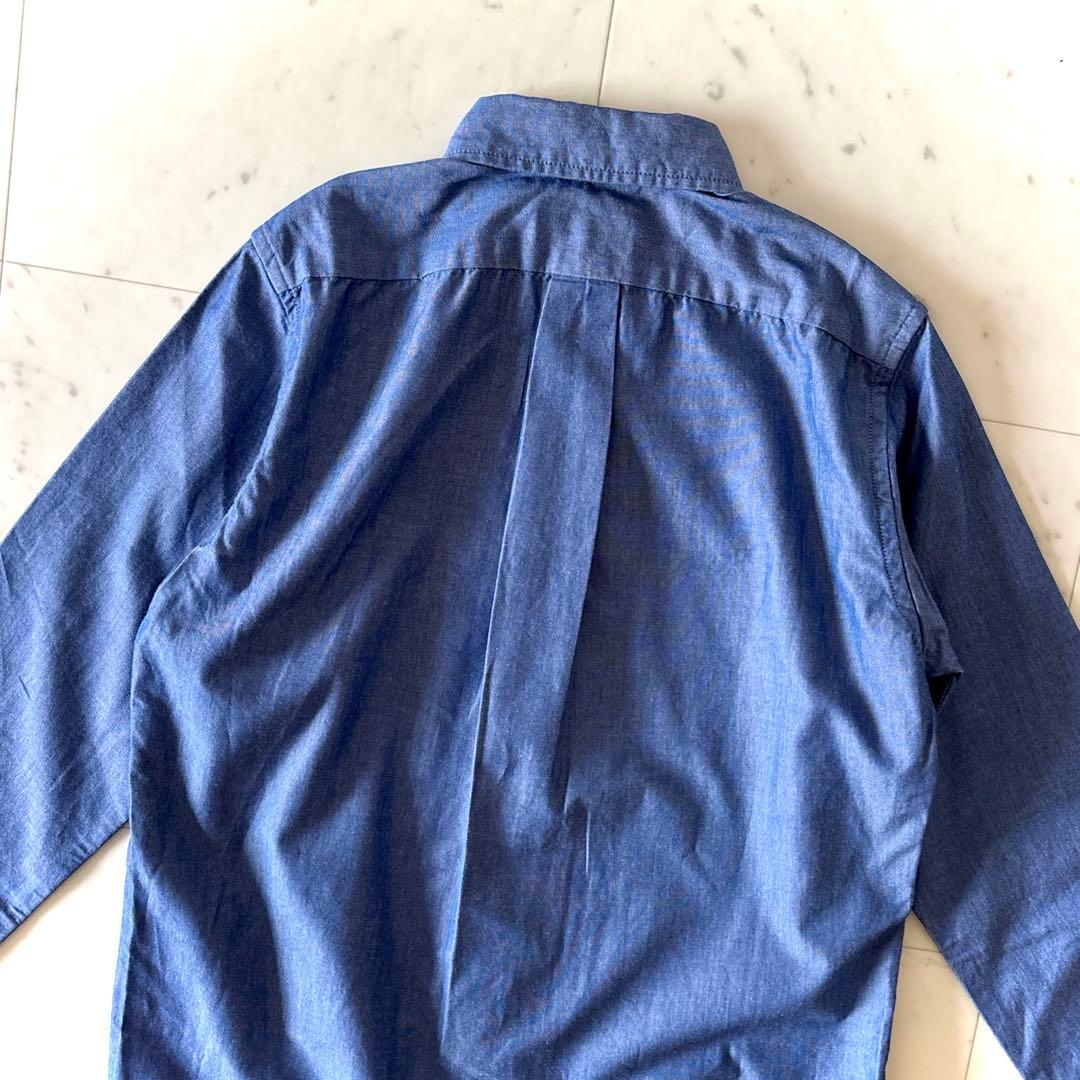 美品 SINME シンメ ダンガリークロスボタンダウンシャツ サックスブルー M