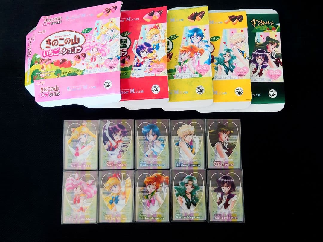 ☆全10種コンプ☆セーラームーン 明治 コラボ クリアカード 外箱全5種付