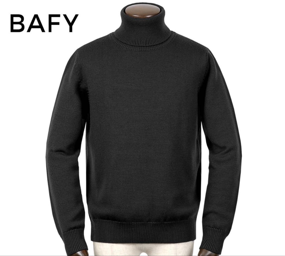 BAFY メリノウールミドルゲージタートルネックエクストラファインメリノウール