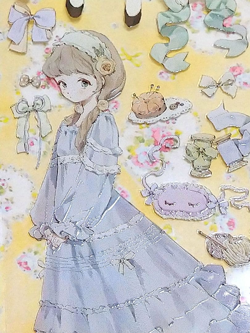 J1004＃花间小调(水晶)studiovi切り売り海外人物マステ女の子