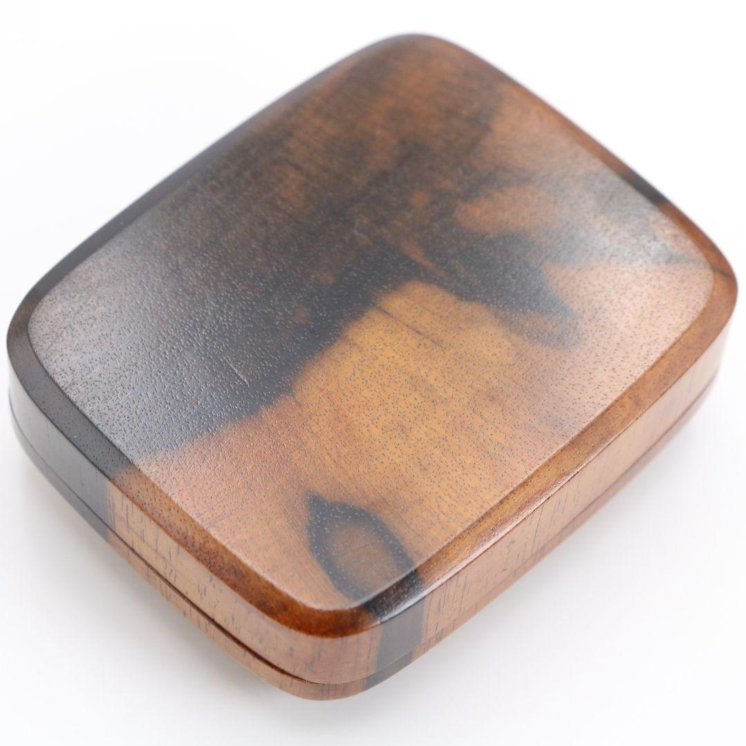 平安 浅見与し三作 乾山写松絵 香合 金蒔絵 茶道具 共箱　C897　N8