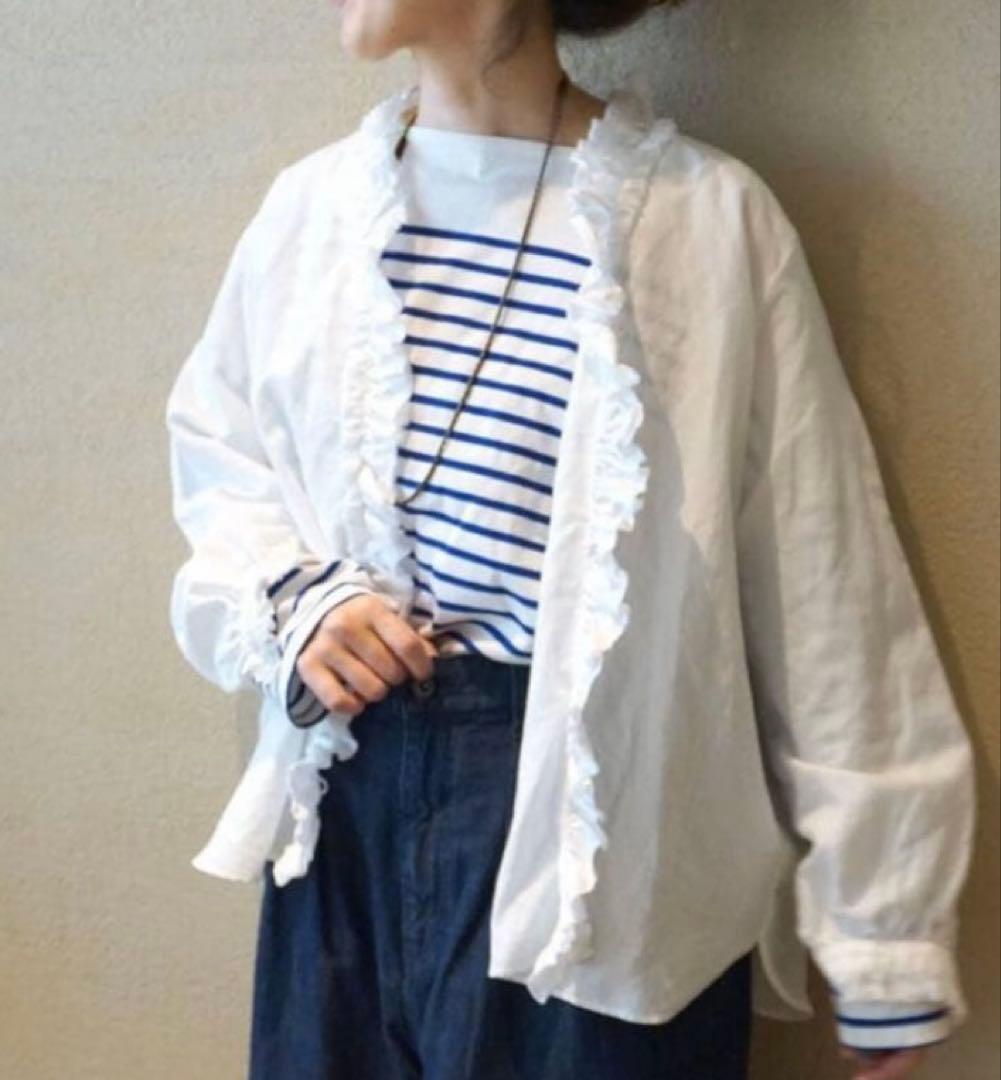 ・journal standard luxe CLシャンブレー フリルブラウス