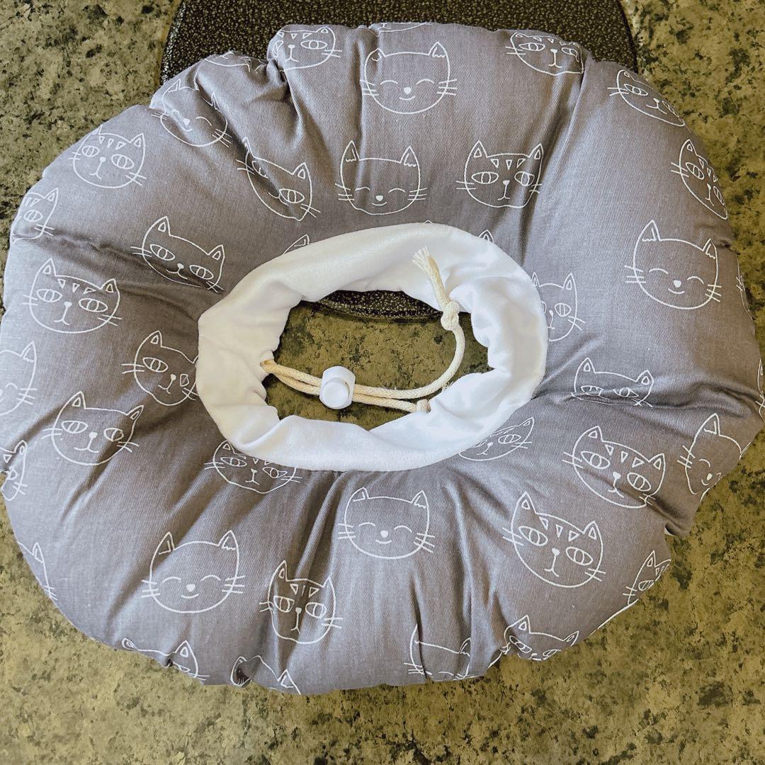 エリザベスカラー 猫用 犬用 グレー 首周り 10cm 犬傷舐め防止 柔らかい