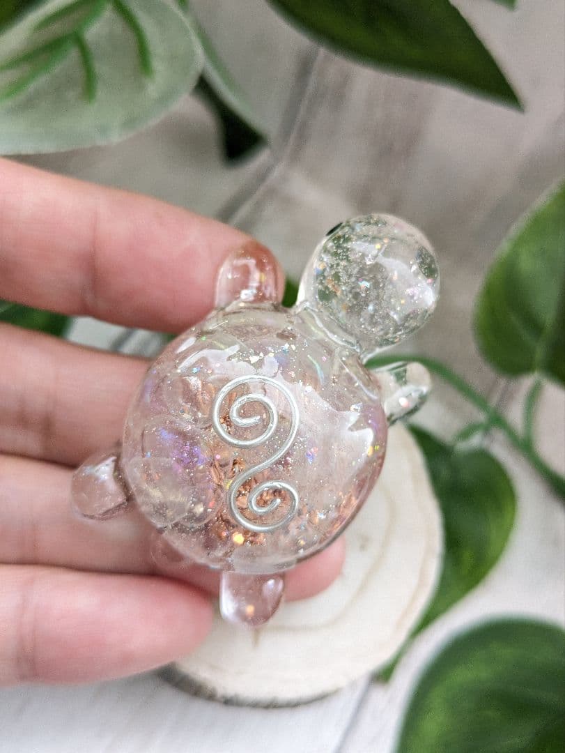 【yucco89】エンジェルオーラクォーツのたこちゃん形オルゴ☆他３点