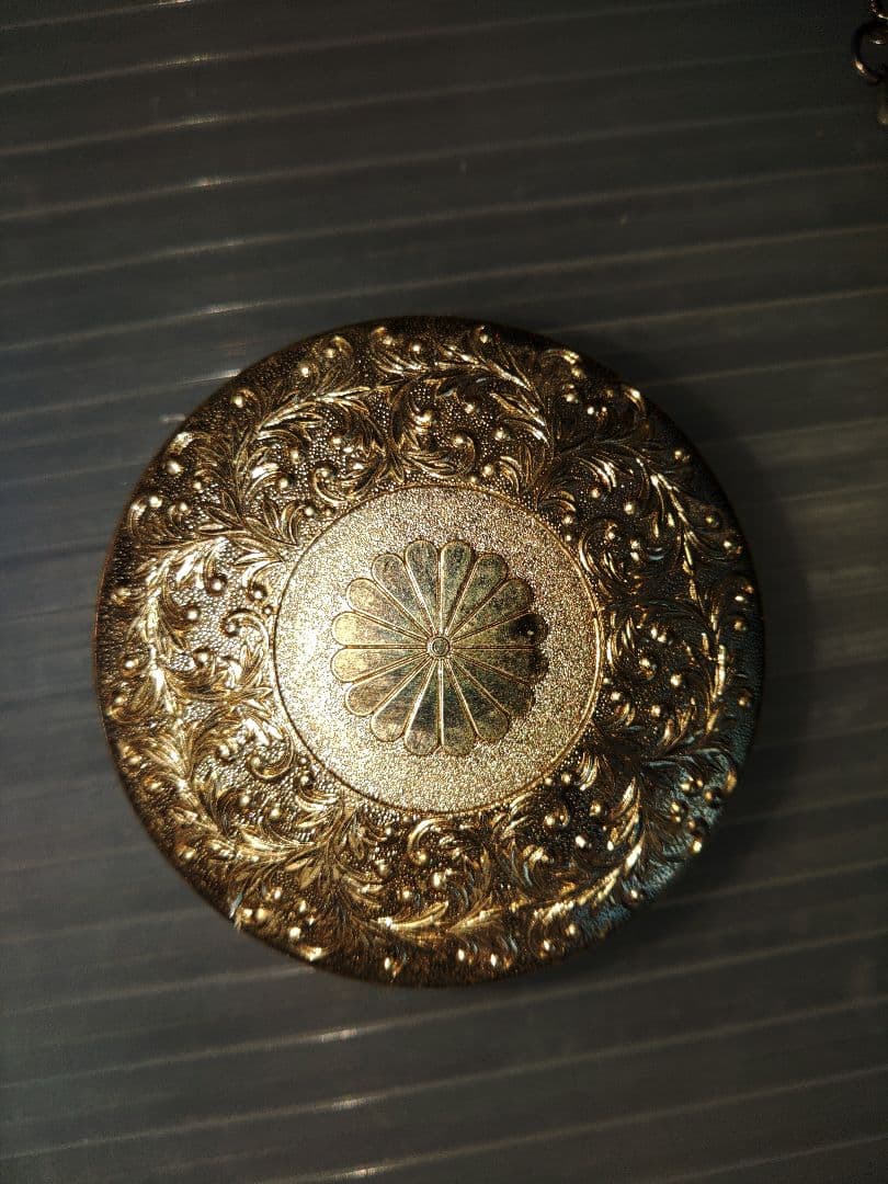 朱肉　菊紋　アンティーク　レトロ