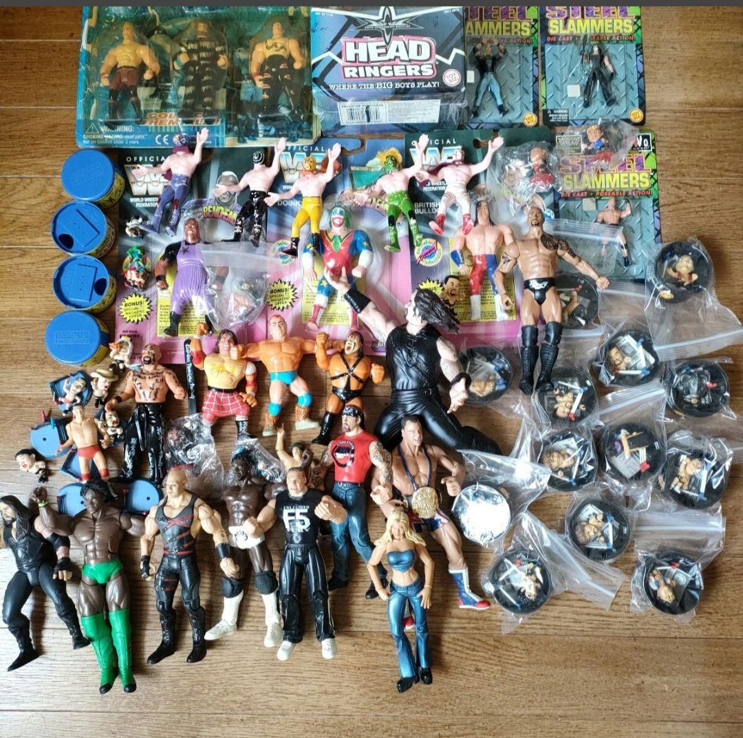 プロレスフィギュアまとめ売り　wwe 全日本新日本プロレスハズブロマテル