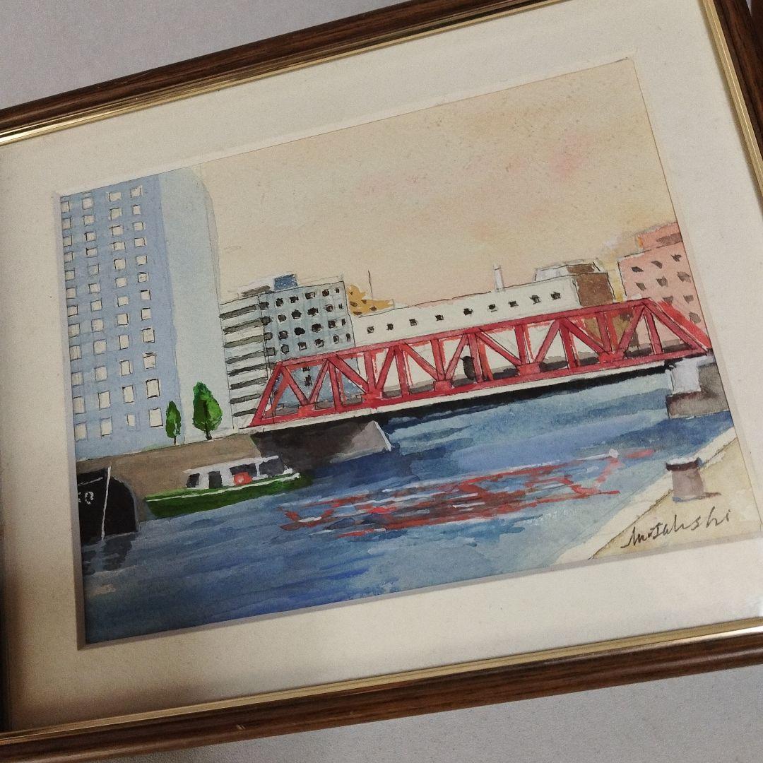 絵画、横浜風景。