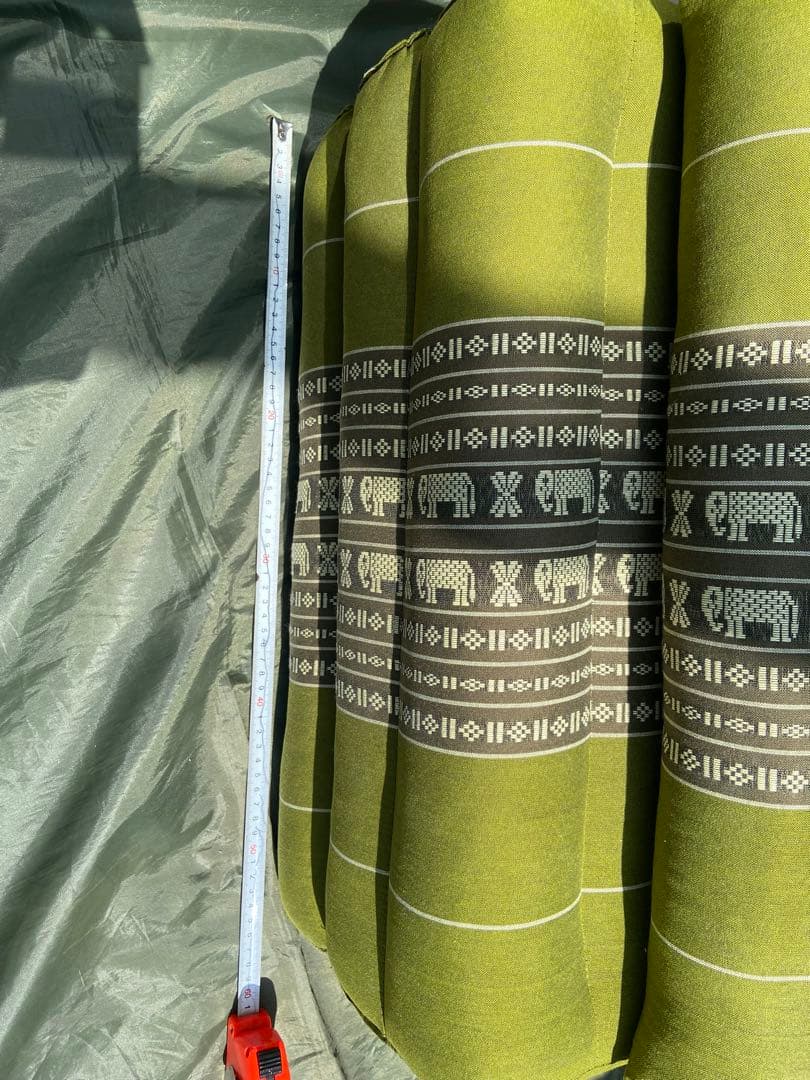 【ナナマフタページ】タイ　三角枕　お昼寝枕　ブルー・グリーン系