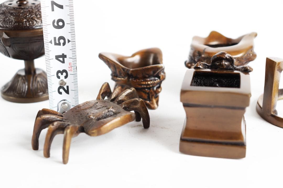 大野芳光 七種 蓋置 共箱 金属工芸工芸品唐銅