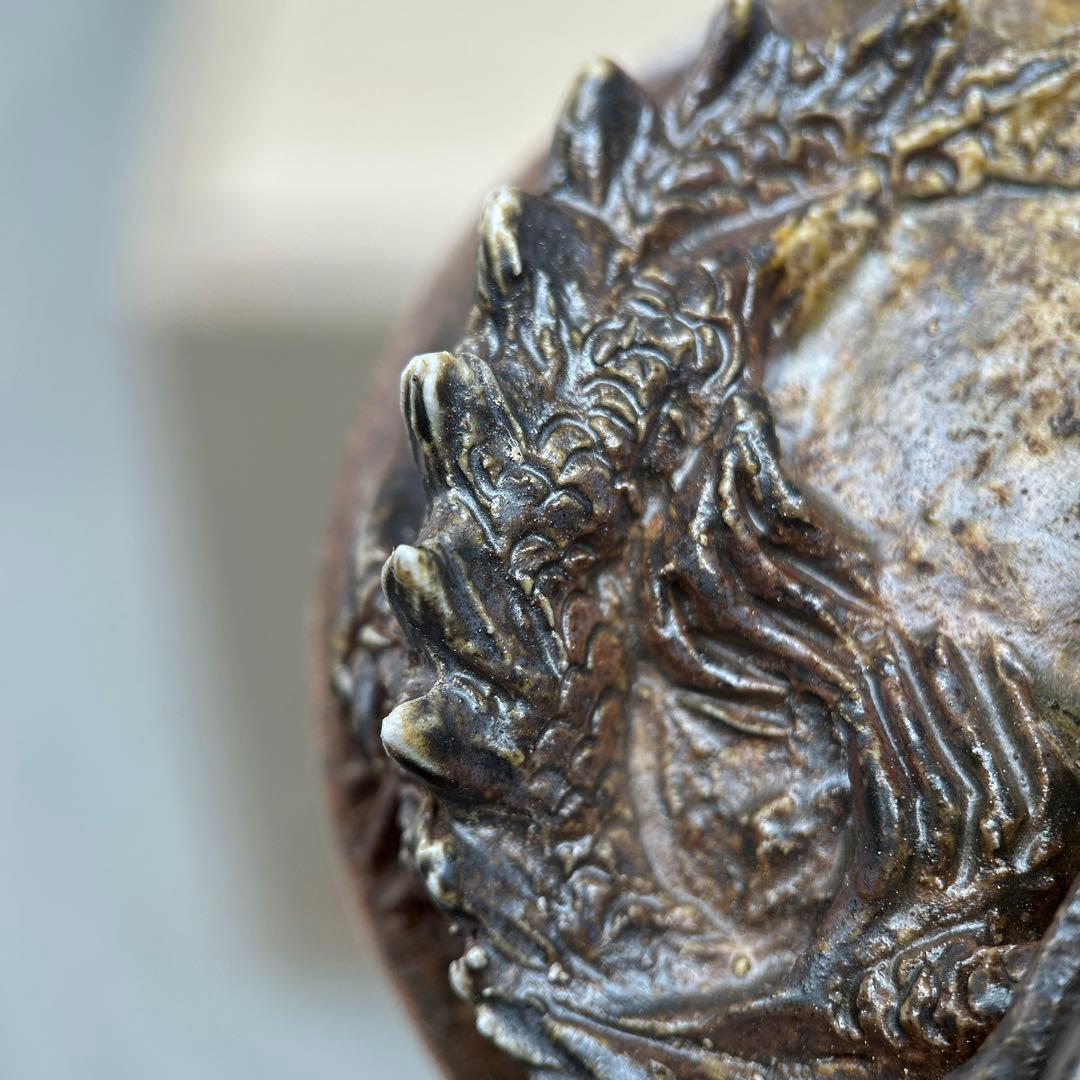 石田安弘 備前焼龍宝瓶 般若心经 人気作者 急須 共箱 共布 茶注 煎茶 茶道具